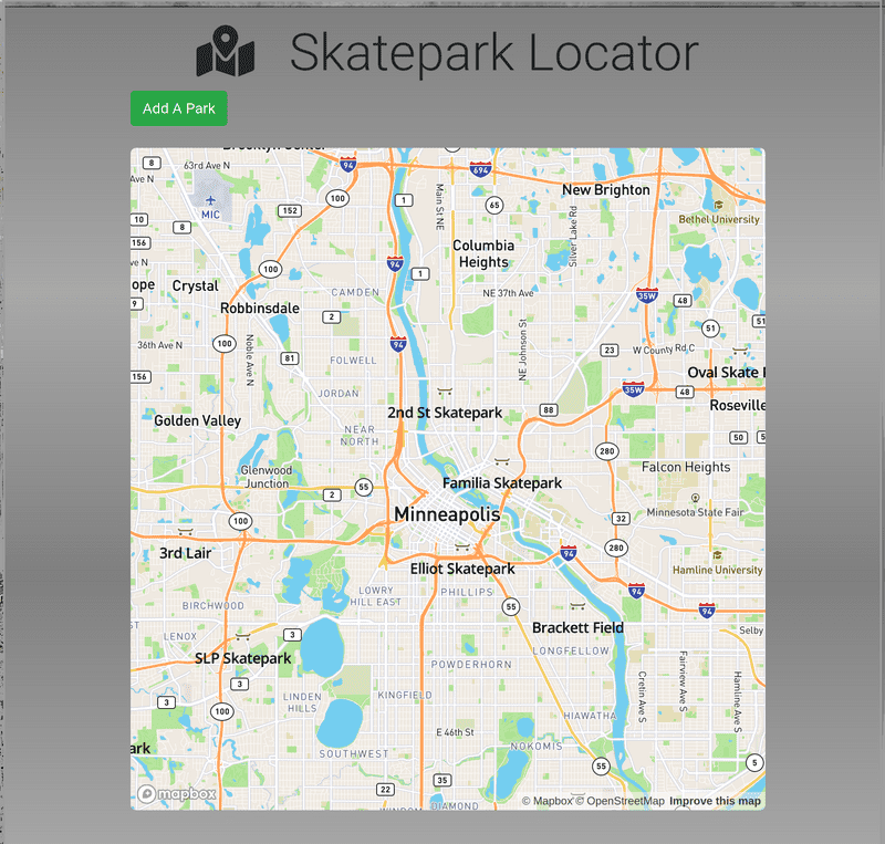 Skatepark Geolocator
